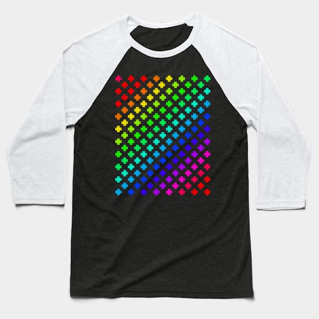 Rainbow D-PAD Baseball T-Shirt by cinqrouge